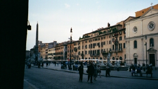 This view of the Piazza from its southern end captures the beauty of the buildings surrounding the Piazza.