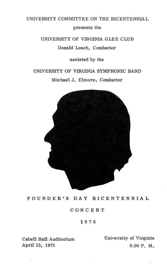 Bicentennial Founder's Day concert program